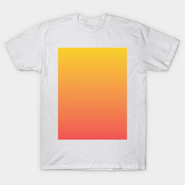 Papaya Coral and Pineapple yellow Ombre Fade Sunset Gradient T-Shirt by squeakyricardo